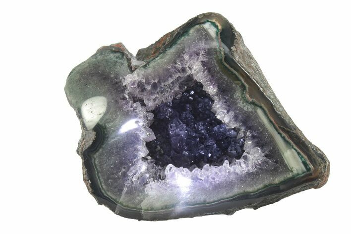 Purple Amethyst Geode with Polished Face - Uruguay #233636